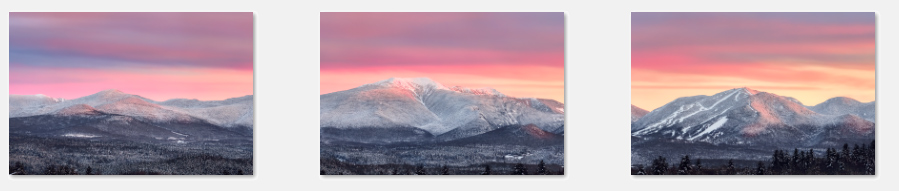 Mount Lafayette and Cannon Mountain Sunset NH Multi Panel